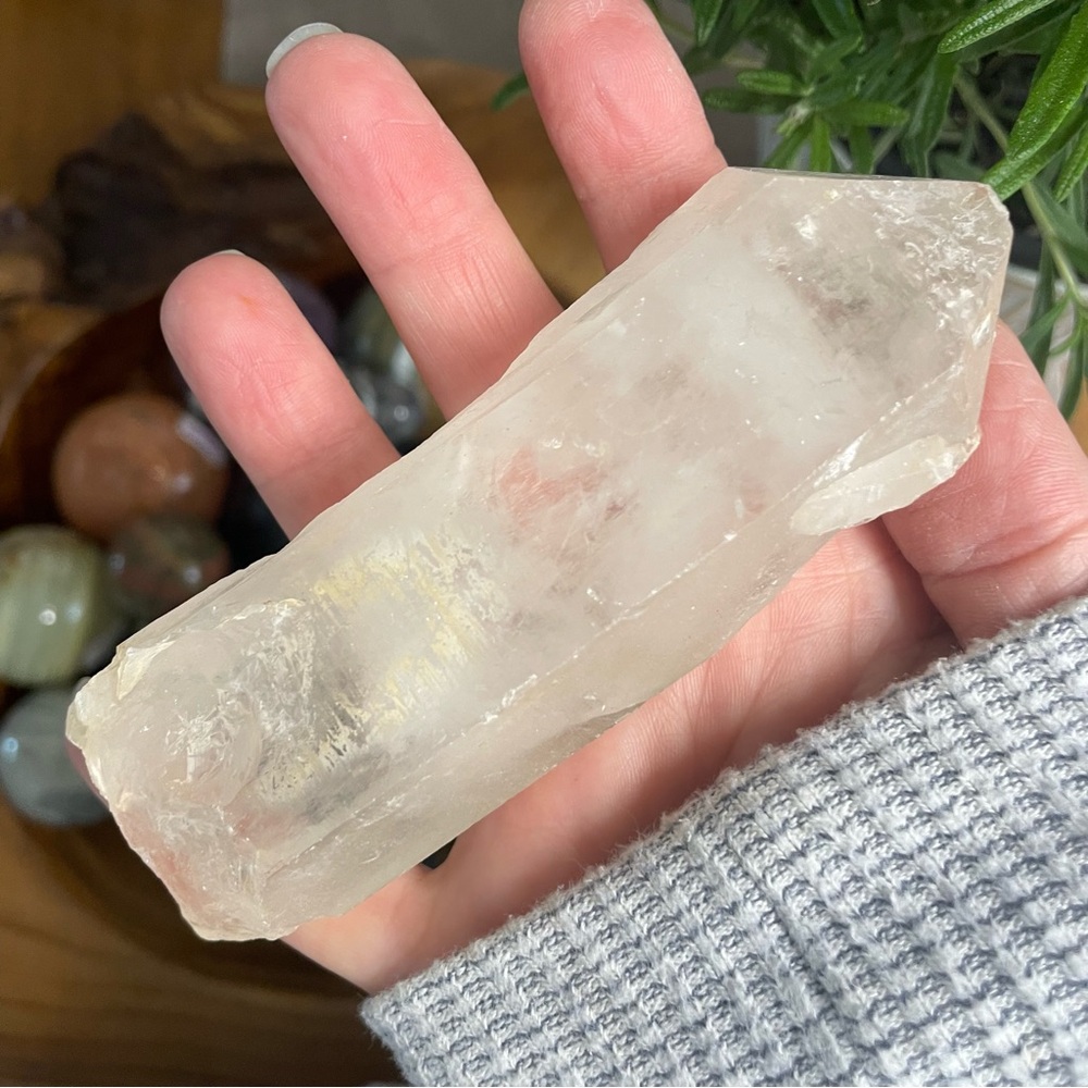 Clear Quartz Crystal wand length from Brazil